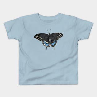 Eastern Black Swallowtail Lady Kids T-Shirt